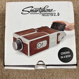 Smartphone Projector 2.0 with Brown and Silver Design
